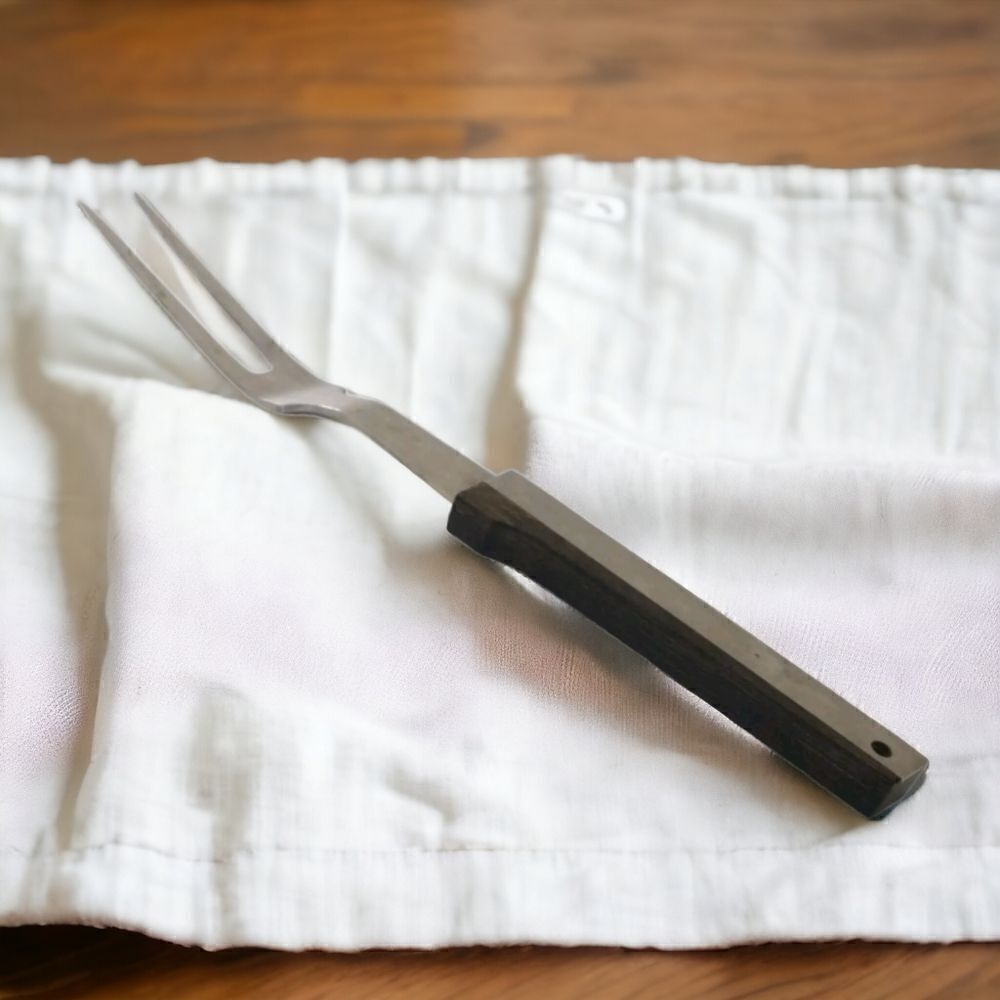 Vernco Meat Fork Carving Hi Cv Stainless Steel Japan Hand Honed Black Angus Mcm.